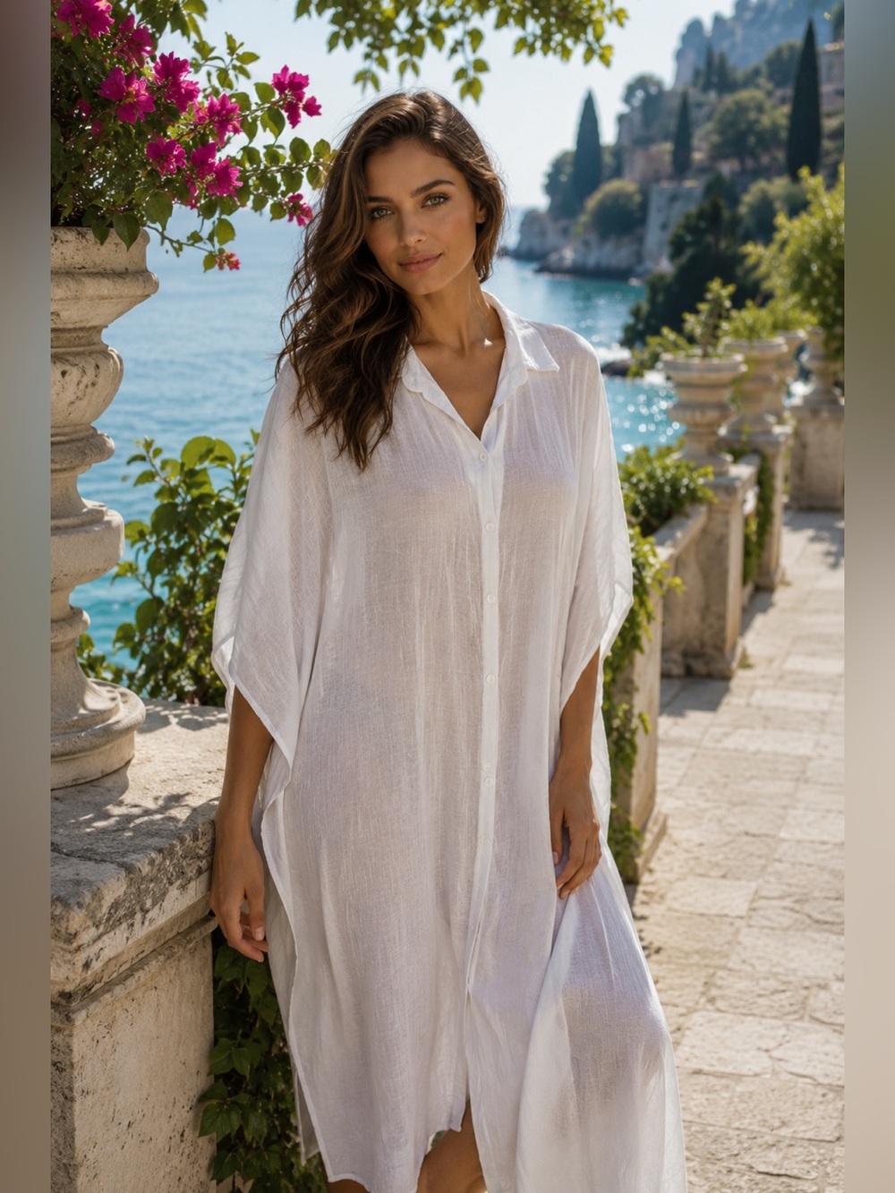 🤍 Chic Soul White Tunic Top – One Size 🤍